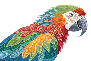 Obraz premium A vibrant blue and yellow macaw, also known as an ara ararauna, is a colorful tropical parrot with a strong beak and bright feathers.