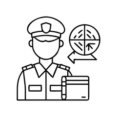 customs icon, customs line art - simple line art of customs, perfect for customs logos and icons
