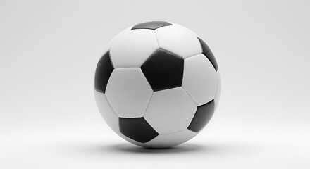 Naklejka premium Realistic Soccer Ball Isolated on White Background