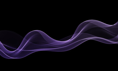 Abstract wave design element. Transparent wave flow.