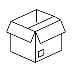 delivery box icon, delivery box line art - simple line art of delivery box, perfect for delivery box logos and icons