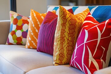 pillows on a bed