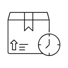 delivery time icon, delivery time line art - simple line art of delivery time, perfect for delivery time logos and icons
