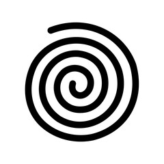 Spiral icon silhouette. Vector image