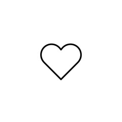 Fototapeta premium Simple outline of a heart in a clean and minimalist illustration style