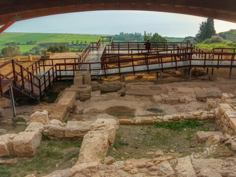 Ancient Ruins of Kourion Archaeological Site with Sea View in Cyprus
