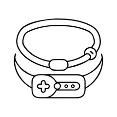medical id bracelet icon, medical id bracelet line art - simple line art of medical id bracelet, perfect for medical id bracelet logos and icons