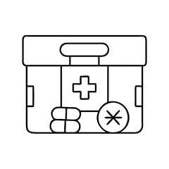 medicine box icon, medicine box line art - simple line art of medicine box, perfect for medicine box logos and icons