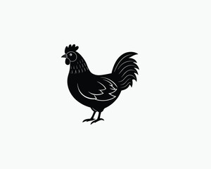 Chicken Farm Animal Outline Drawing