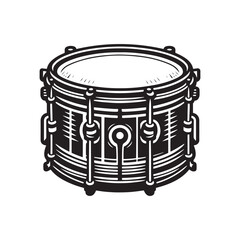 Rhythmic Precision: A Dynamic Collection of Snare Drum Vector Silhouettes Celebrating the Bold Shape, Crisp Sound, and Essential Role of This Iconic Percussion Instrument.