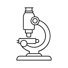 microscope icon, microscope line art - simple line art of microscope, perfect for microscope logos and icons