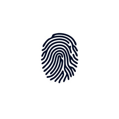 Vector icon of a fingerprint representing biometric identification security access or identity verification concepts Modern minimalist line art symbol for authentication privacy identity UI elements