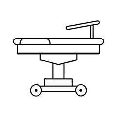 operating table icon, operating table line art - simple line art of operating table, perfect for operating table logos and icons