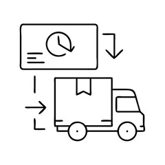 order dispatch icon, order dispatch line art - simple line art of order dispatch, perfect for order dispatch logos and icons