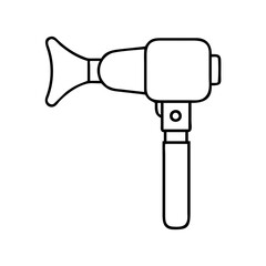 otoscope icon, otoscope line art - simple line art of otoscope, perfect for otoscope logos and icons