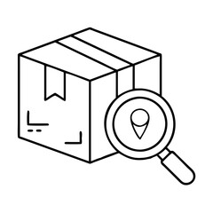 package tracking icon, package tracking line art - simple line art of package tracking, perfect for package tracking logos and icons