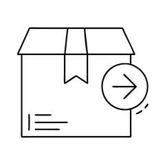 parcel icon, parcel line art - simple line art of parcel, perfect for parcel logos and icons