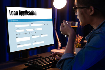 Online loan application form for brisk digital information collection on the internet network