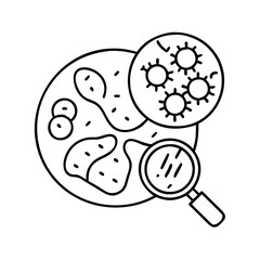 pathology icon, pathology line art - simple line art of pathology, perfect for pathology logos and icons
