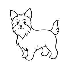 Yorkshire Terrier Tiny Dog Outline