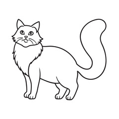 Ragdoll Cat Floppy Outline Vector