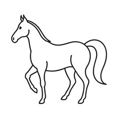 Arabian Horse Majestic Outline Vector