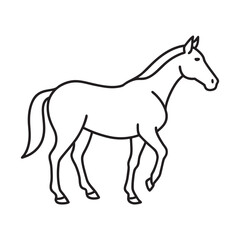 Thoroughbred Horse Fast Outline Vector
