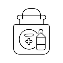 pharmacy bag icon, pharmacy bag line art - simple line art of pharmacy bag, perfect for pharmacy bag logos and icons