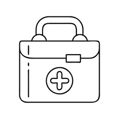 pharmacy bag icon, pharmacy bag line art - simple line art of pharmacy bag, perfect for pharmacy bag logos and icons