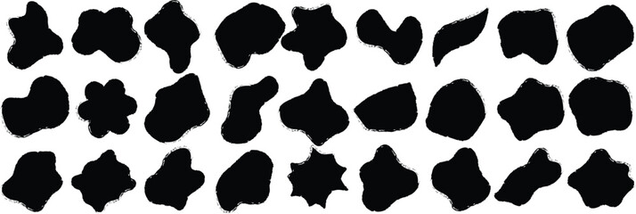 Various Brush Vector Silhouette Collection in Different Artistic Styles for Creative Design and Illustration. Eps 10