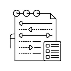 project milestone icon, project milestone line art - simple line art of project milestone, perfect for project milestone logos and icons