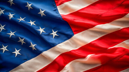 Waving american flag filling the frame
