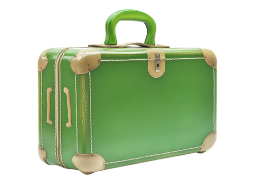 Retro green suitcase