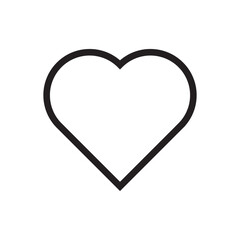 Heart outline icon vector isolated