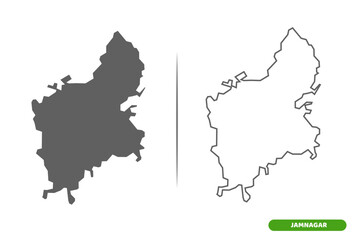 Jamnagar District of Gujarat State map.