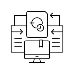 repository icon, repository line art - simple line art of repository, perfect for repository logos and icons