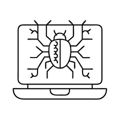 rootkit icon, rootkit line art - simple line art of rootkit, perfect for rootkit logos and icons