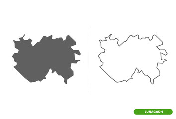 Junagadh District of Gujarat State map.