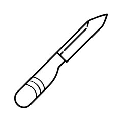 scalpel icon, scalpel line art - simple line art of scalpel, perfect for scalpel logos and icons