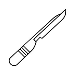 scalpel icon, scalpel line art - simple line art of scalpel, perfect for scalpel logos and icons