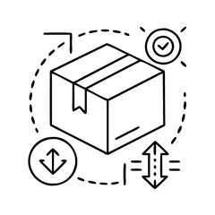shipping updates icon, shipping updates line art - simple line art of shipping updates, perfect for shipping updates logos and icons