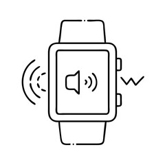 smart watch icon, smart watch line art - simple line art of smart watch, perfect for smart watch logos and icons