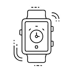 smart watch icon, smart watch line art - simple line art of smart watch, perfect for smart watch logos and icons