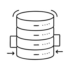 sql icon, sql line art - simple line art of sql, perfect for sql logos and icons