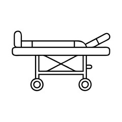 stretcher icon, stretcher line art - simple line art of stretcher, perfect for stretcher logos and icons