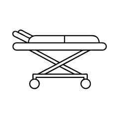 stretcher icon, stretcher line art - simple line art of stretcher, perfect for stretcher logos and icons