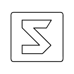 sublime text icon, sublime text line art - simple line art of sublime text, perfect for sublime text logos and icons