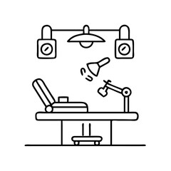 surgery room icon, surgery room line art - simple line art of surgery room, perfect for surgery room logos and icons