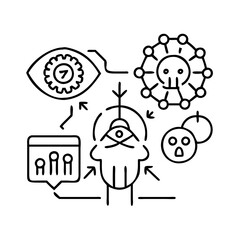 threat intelligence icon, threat intelligence line art - simple line art of threat intelligence, perfect for threat intelligence logos and icons