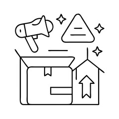 trending products icon, trending products line art - simple line art of trending products, perfect for trending products logos and icons